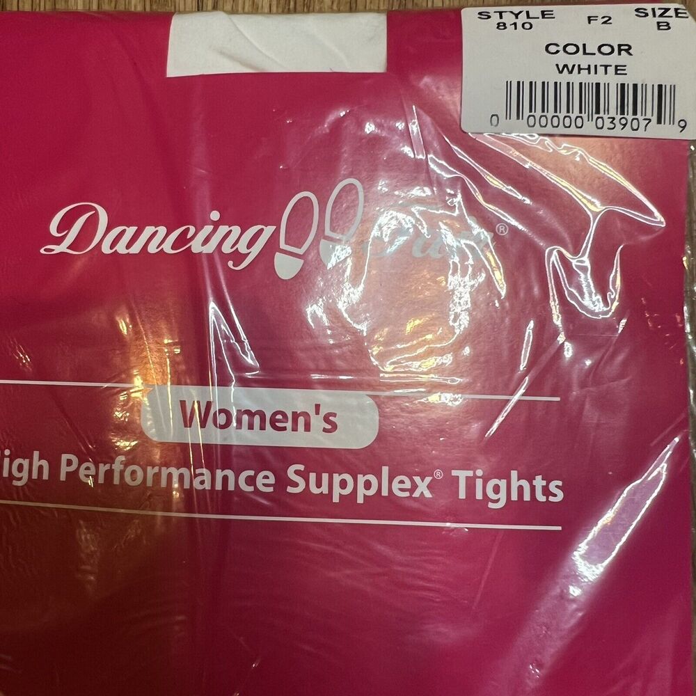 NEW Dancing Fair Women's Ultimate Performance Tights 810 White Size B - Picture 2 of 6